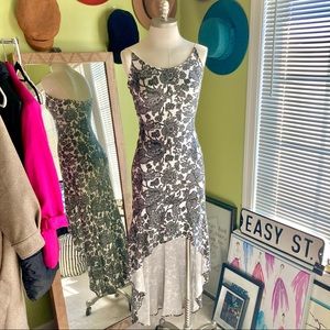 Black and white glitter lace looking formal dress